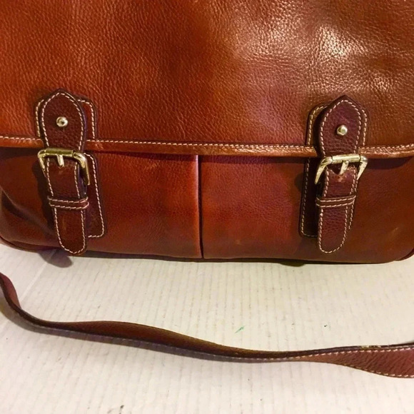 Adrienne Vittadini Brown leather Messenger unsex - Picture 4 of 8